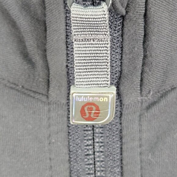 Lululemon Sweatshirt Gray Full Zip Pockets Gym Training Running Women's Size L - Picture 8 of 10